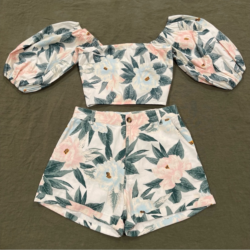 Billabong Floral Shorts and Top Set from Salty Blonde Line